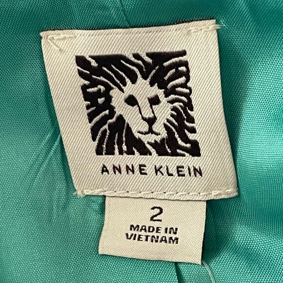 Anne Klein Jade Green Single Button Blazer Black Hardware Size 2 Business Career - Picture 8 of 11